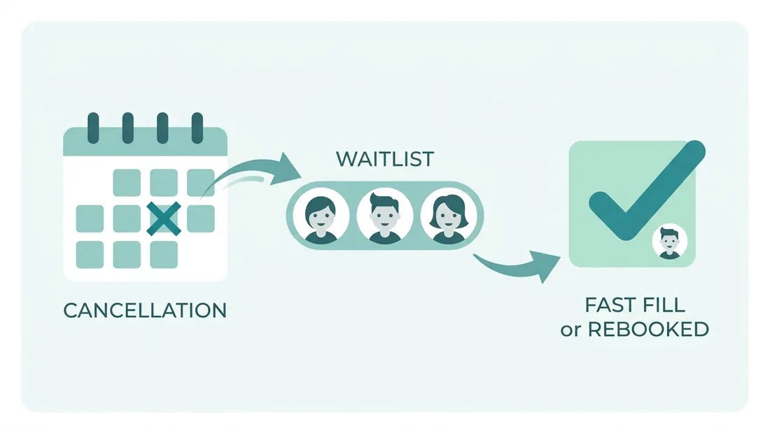 Salon waitlist filling a cancelled appointment slot quickly